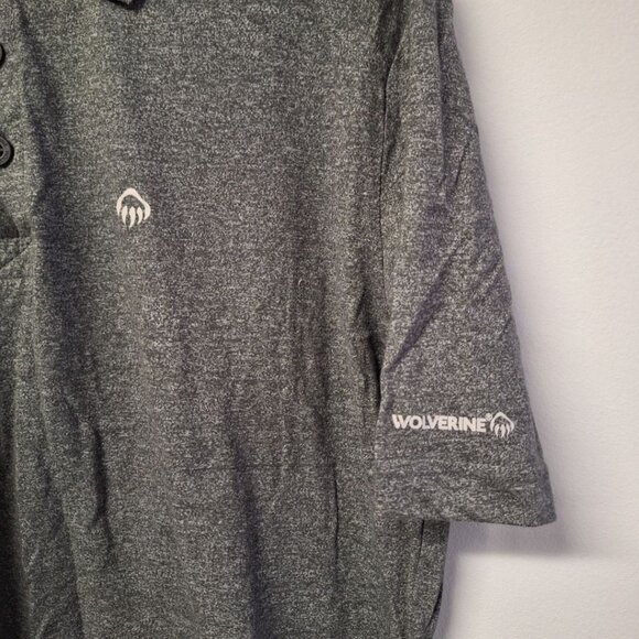 Wolverine‎ Golf Polo Gray Collared Short Sleeve Athletic Mens Large - Picture 3 of 8